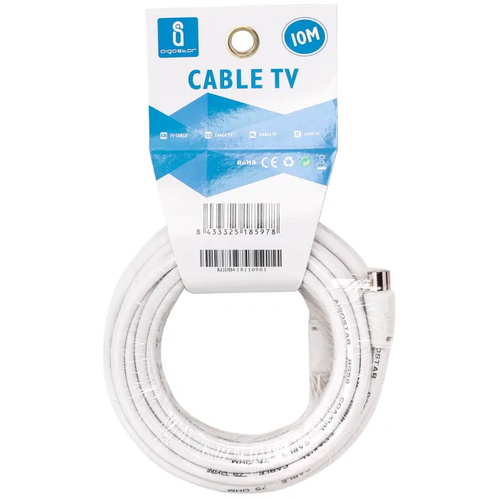 Cable de Antena Coaxial TV - Aigostar, 10 m