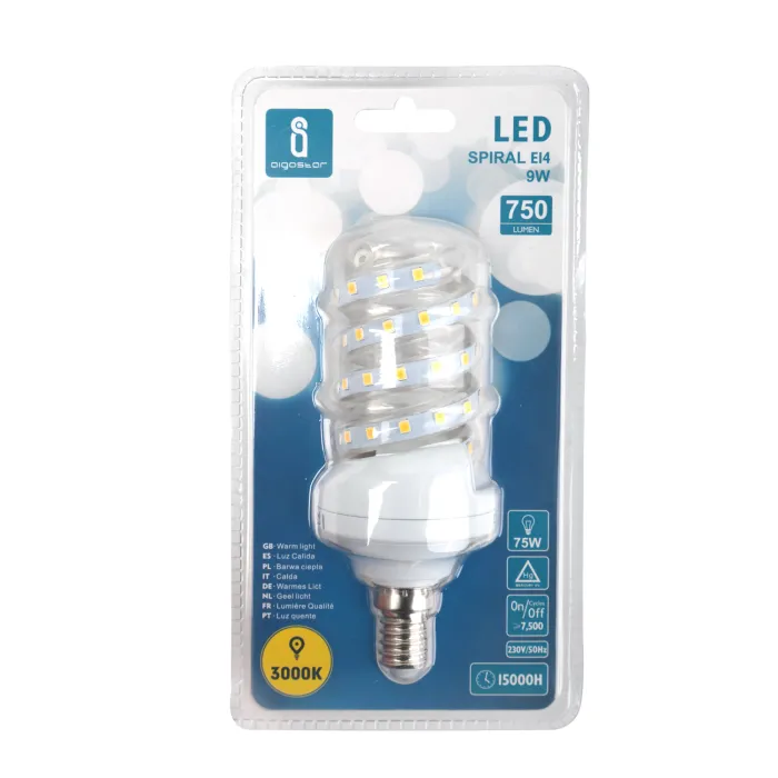 Bombilla de Espiral LED B5 9W E14 - AIGOSTAR