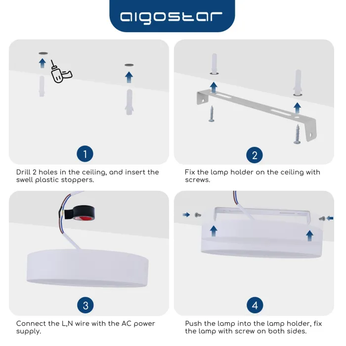 Plafon LED Circular E6 18W Ø226mm - AIGOSTAR