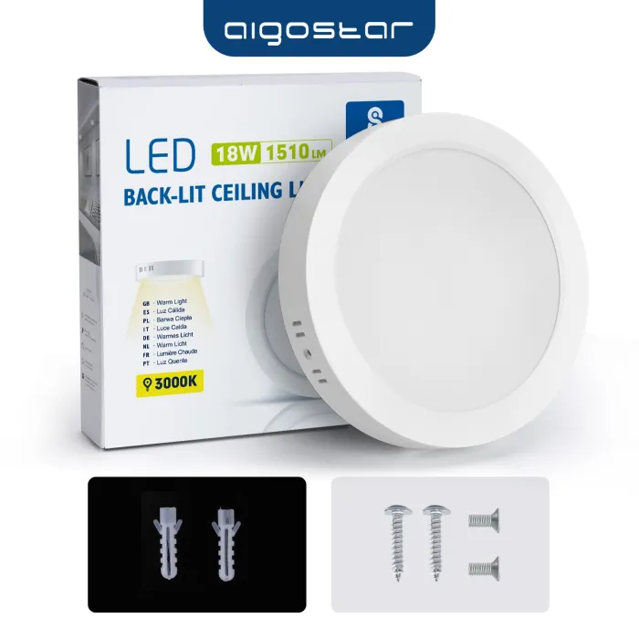 Plafon LED Circular E6 18W Ø226mm - AIGOSTAR