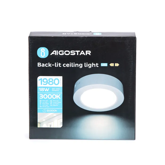 Plafon LED Circular E6 18W Ø226mm - AIGOSTAR