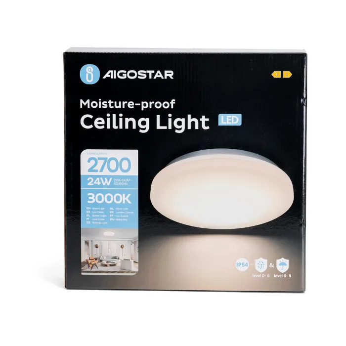 Plafon LED antihumedad 24W - AIGOSTAR