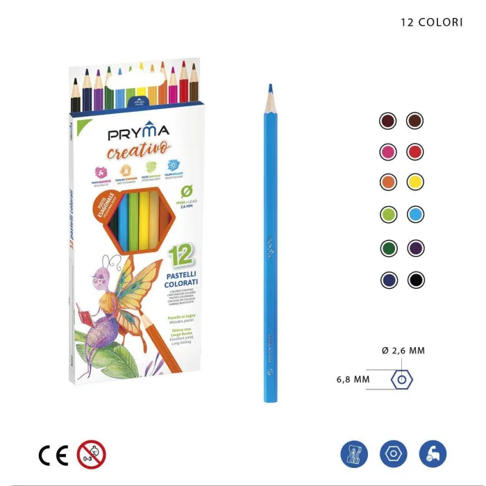 LAPICES DE COLORES 12PZ Pryma