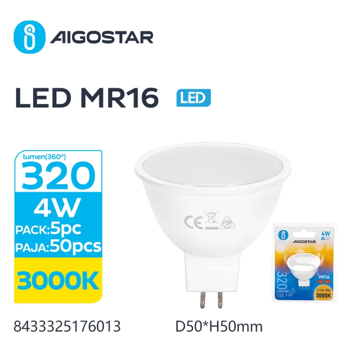 Bombilla LED A5 MR16 4W - AIGOSTAR