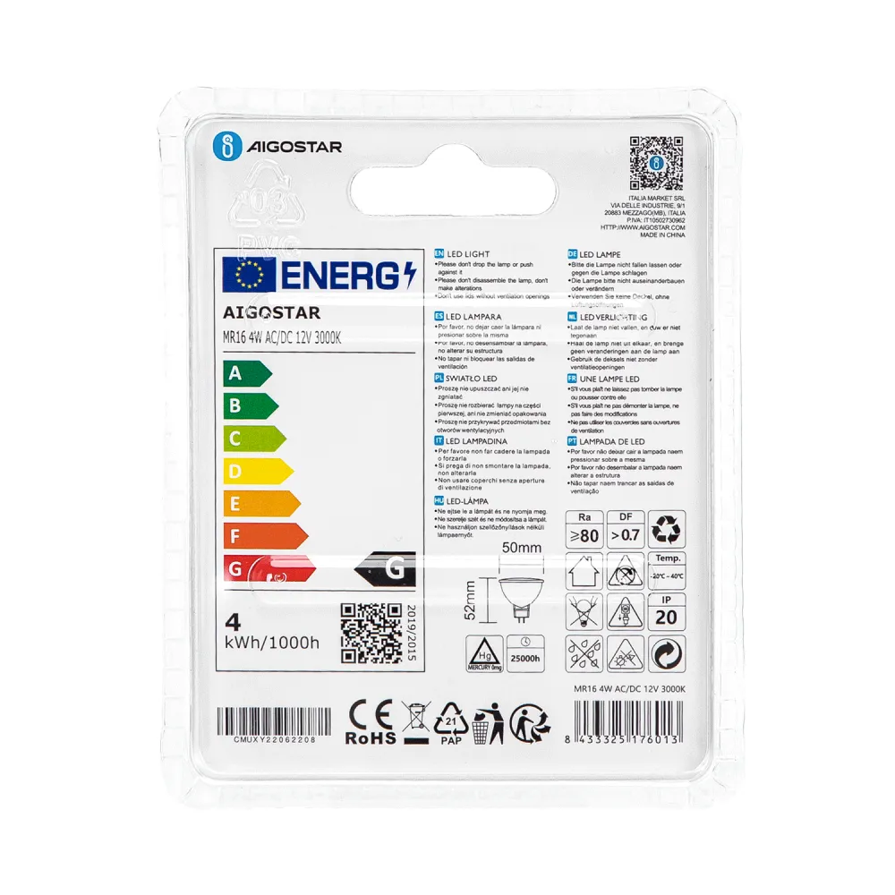 Bombilla LED A5 MR16 4W - AIGOSTAR