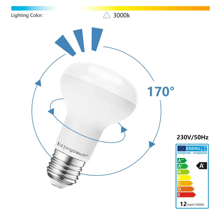 Bombilla LED A5 R80 12W E27 - AIGOSTAR