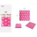 Pack de 10 Servilletas Estampadas Torta Rosa 33x33 cm Fiesta con PartyGO