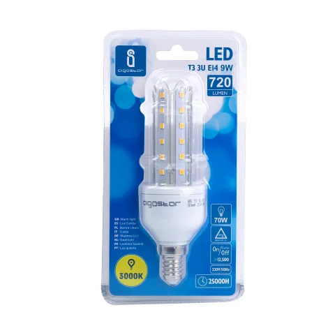 Bombilla LED B5 T3 3U 9W E14 - AIGOSTAR