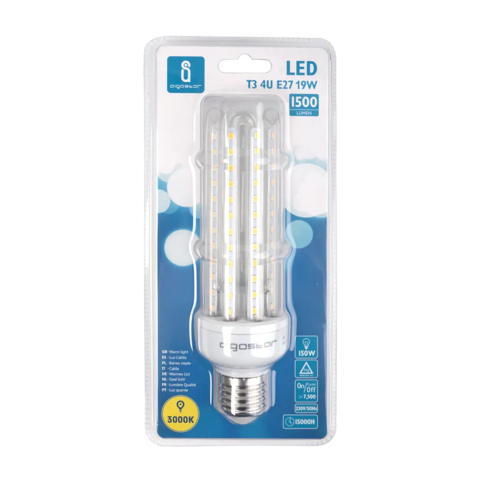 Bombilla LED B5 T3 4U 19W E27 - AIGOSTAR