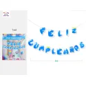 Guirnalda Azul con Letras Feliz Cumpleaños para Decoración PartyGO