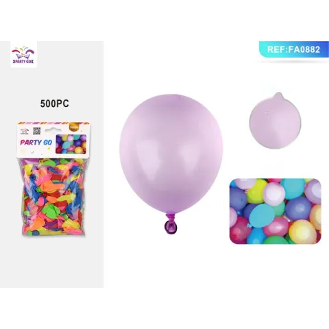 Pack 500 Globos de Agua Multicolor - PartyGO