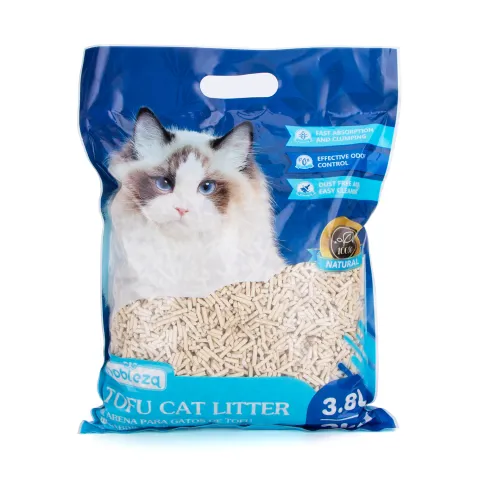 Arena para Gatos de Tofu (3.8L, Color de Madera Natural) - NOBLEZA