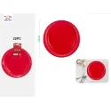 Pack 20 Platos Cartón Rojo 23cm Ideales para Eventos PartyGO