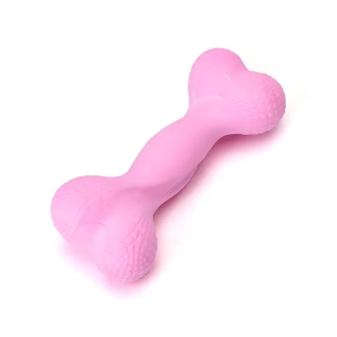 Juguete de Goma para Perro - Hueso Rosa