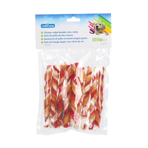 Snacks de Tiras de Pollo para Perros (L12.5cm, 100g) - NOBLEZA: Delicioso y Nutritivo