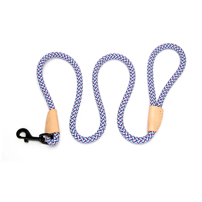 Correa de cuerda redonda para mascota - Nobleza, Morado, S