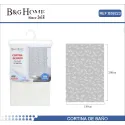 Cortina de Baño de PEVA con Diseño de Hojas Grises de 180x200CM - B...