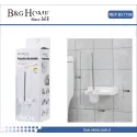 Escobilla Blanca para Baño con Soporte para Pared - B&G HOME