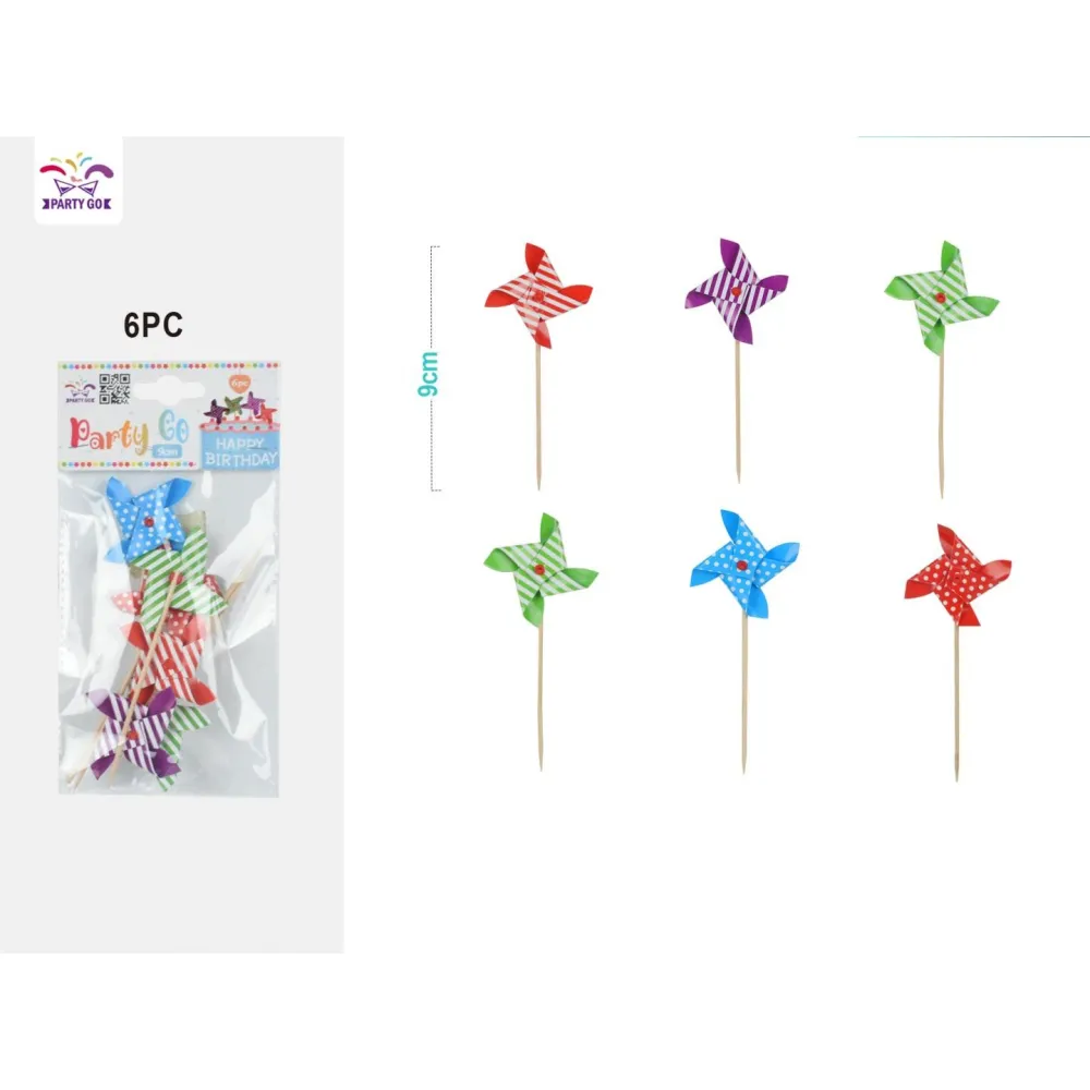 Decoración de pastel con forma de molinillo de viento - PartyGO