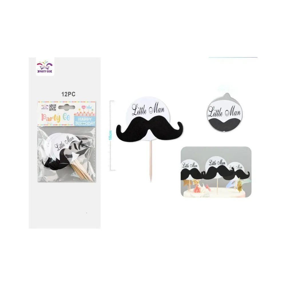 Decoración para Pastel de Hombrecito con Barba PartyGO Diversión y creatividad para tu pastel