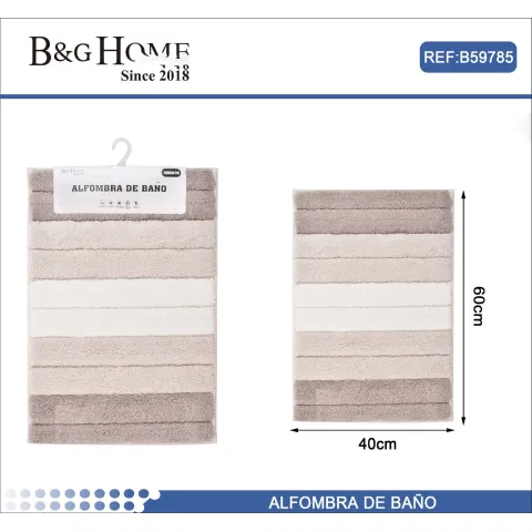 Alfombra de Terciopelo de Fibra Ultrafina en Tres Colores (Beige, Blanco y Caqui) 40x60cm - B&G HOME