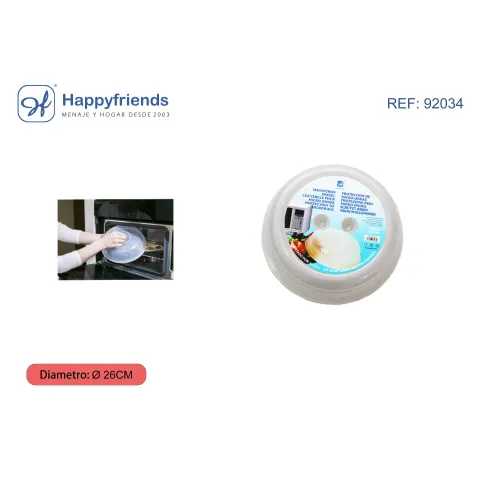 TAPA MICROONDAS 26CM - HAPPY FRIEND