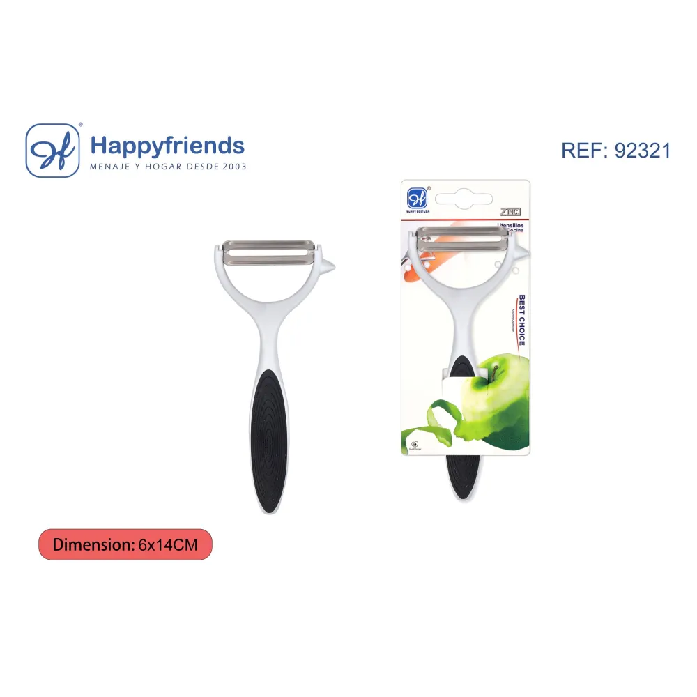 Pelador Happy de Aleación de Zinc (6x14cm) Happy Friend - El aliado perfecto para tu cocina
