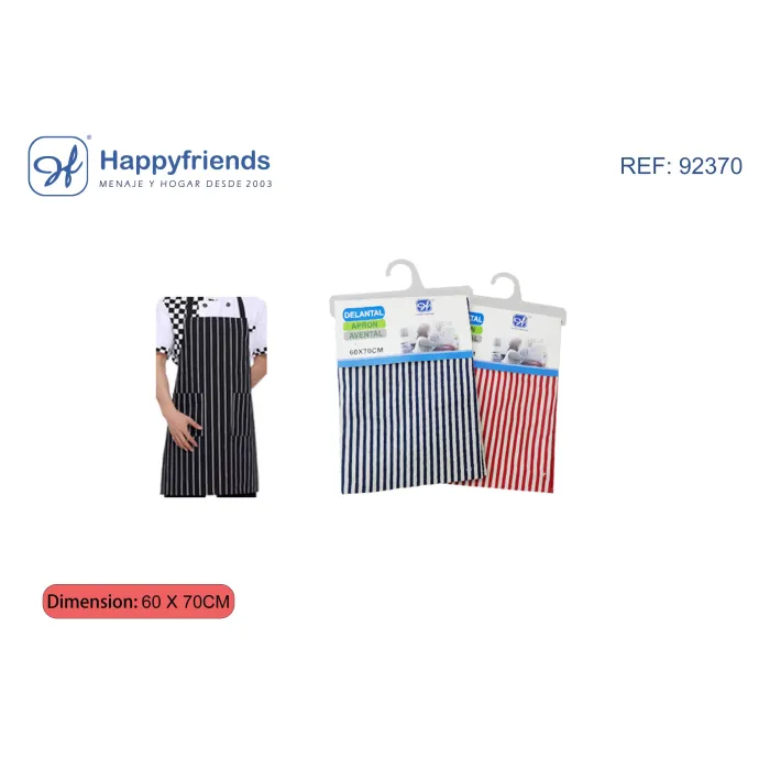Delantal de 60x70cm - Happy Friend: Cocina con estilo y protección