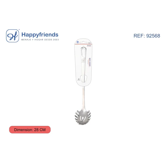 "Servidor de Espagueti Happy Friend Acero Inoxidable 28cm - Utensilio Ideal"