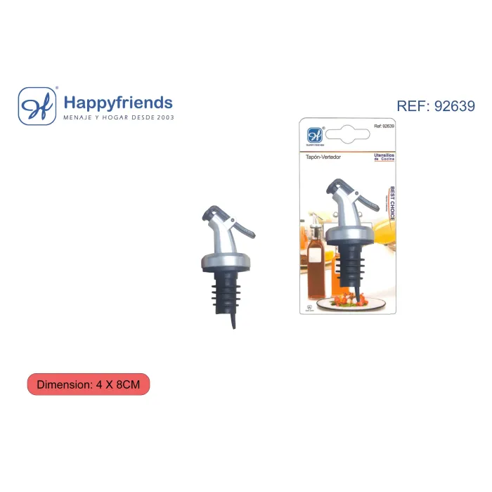 "Vertedor de Acero Inoxidable 4x8cm Happy Friend - Control Superior al Servir"