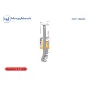 "Pinza Espagueti de Acero Inoxidable 5x24cm Happy Friend - Sirve con Estilo"