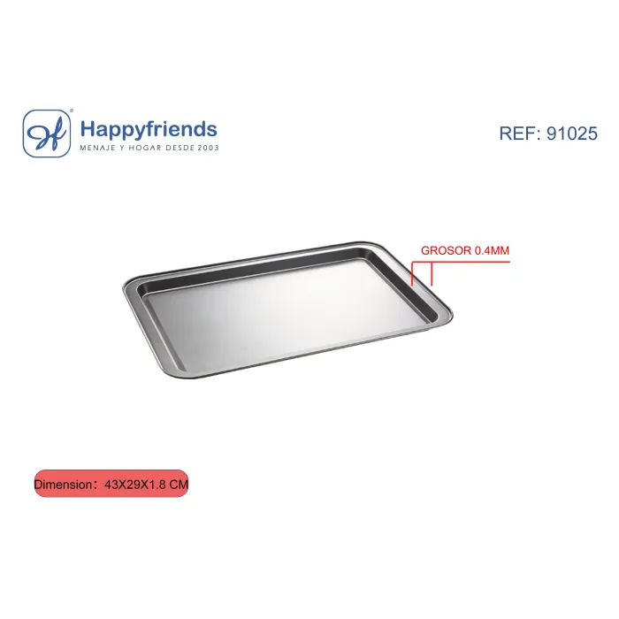Bandeja Galletas - Happy Friend, 43X29X1,8 cm