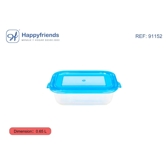 Fiambrera Rectangular - Happy Friend, 650 ml