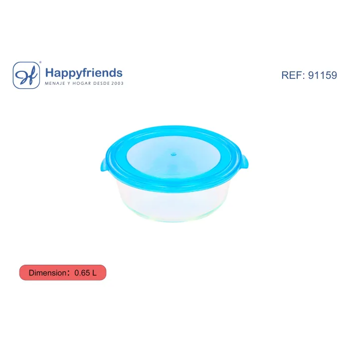 Fiambrera Redonda - Happy Friend, 650 ml