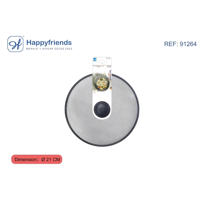 Tapa de Antisalpicaduras Rejilla - Happy Friend, Ø21 cm