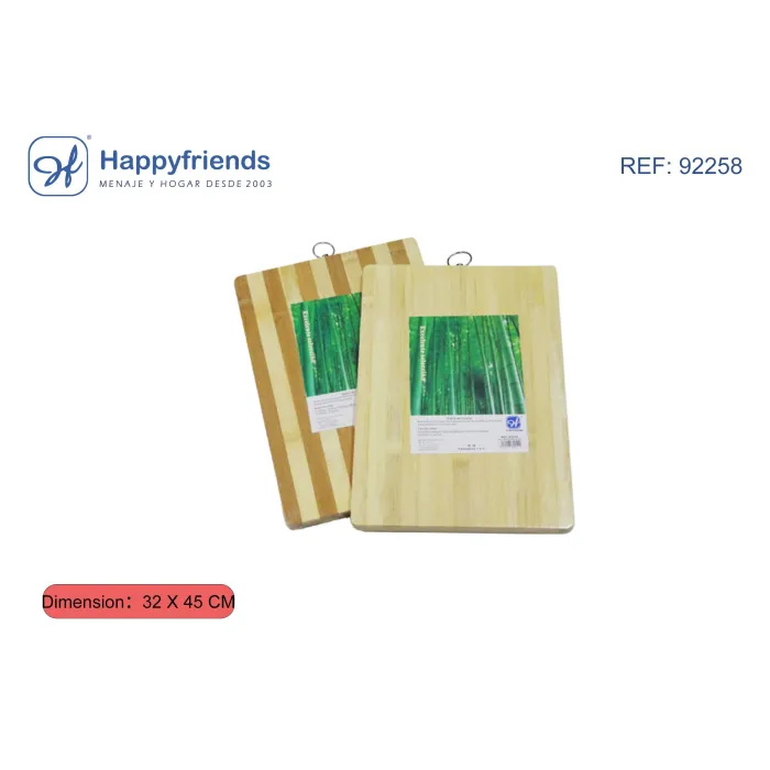 Tabla Multiusos de Bambú - Happy Friend, 32 × 45 cm