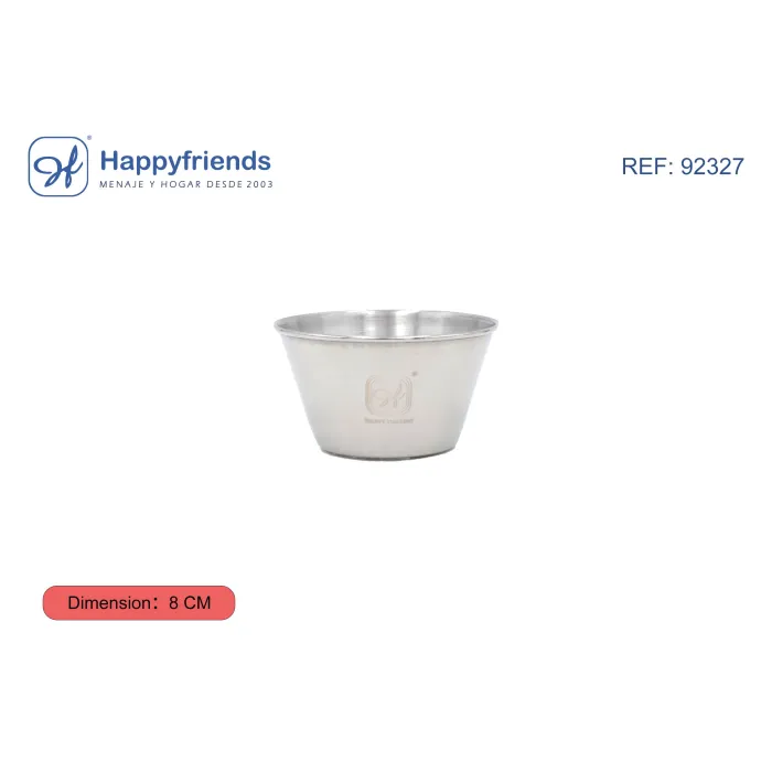 Flanera de Acero Inoxidable - Happy Friend, 8 cm