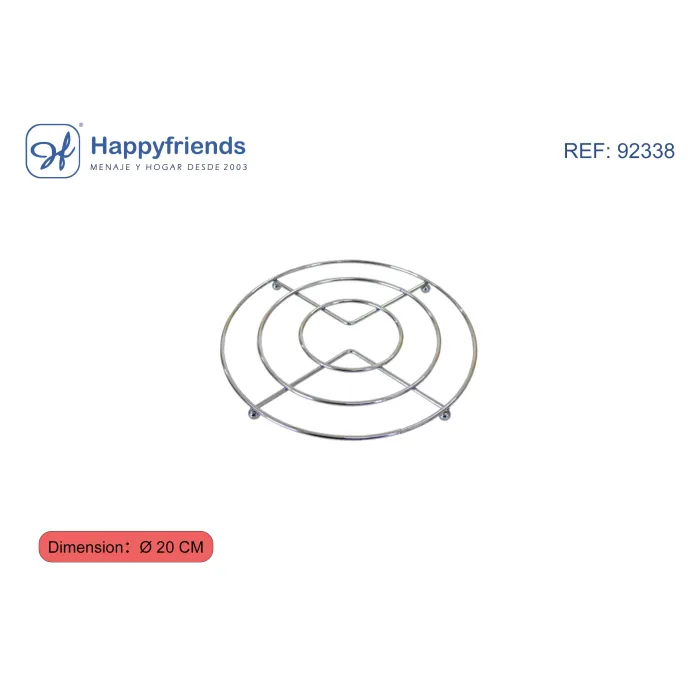 Salva-mantel de Metal Redondo - Happy Friend, 20 cm