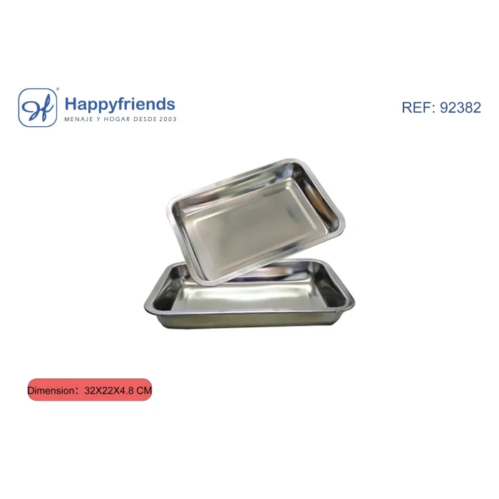 Bandeja de Acero Honda - Happy Friend, 32X22X4,8 cm