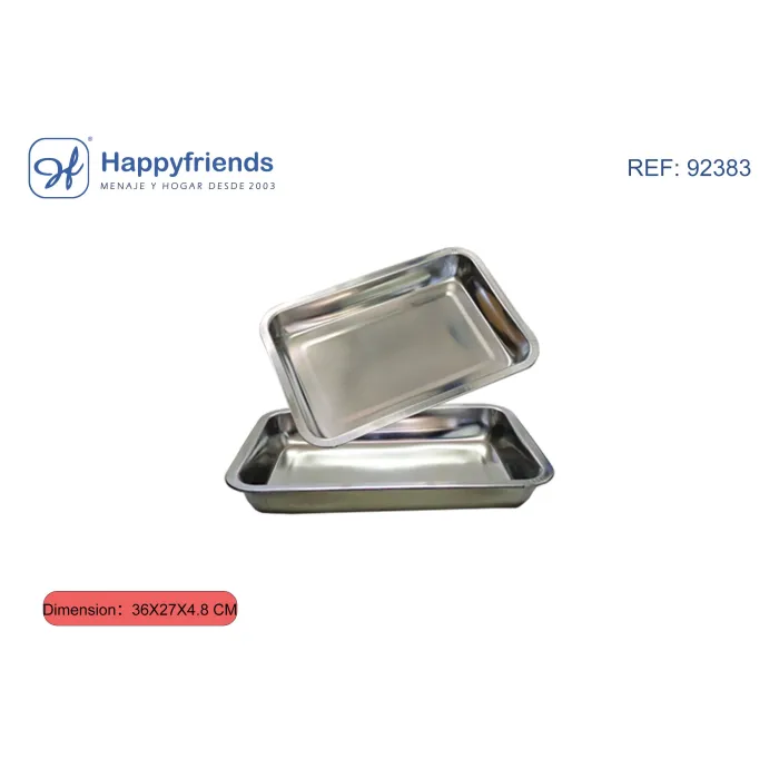 Bandeja de Acero Honda - Happy Friend, 36X27X4,8 cm