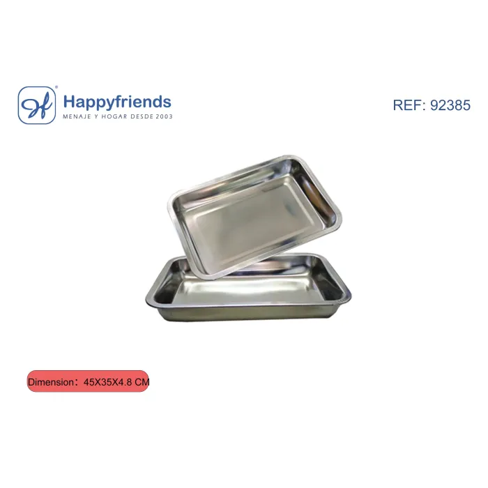 Bandeja de Acero Honda - Happy Friend, 45X35X4,8 cm