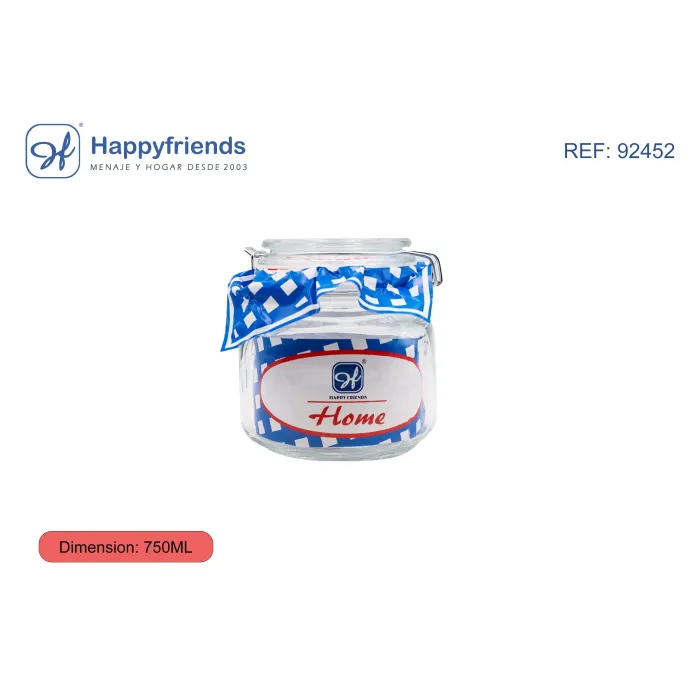 Tarro Hermético - Happy Friend, 750 ml