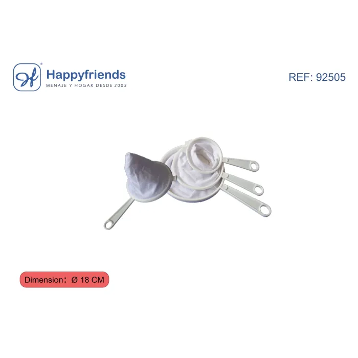 Colador de Franela - Happy Friend, 18 cm