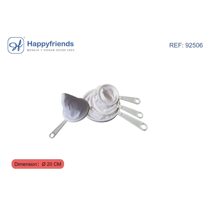 Colador de Franela - Happy Friend, 20 cm