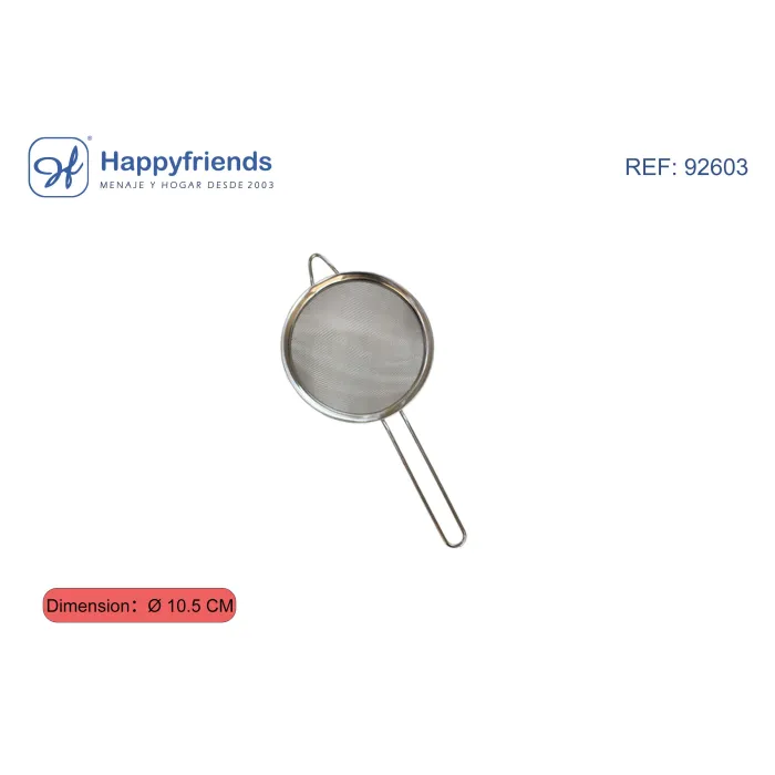 Colador de Acero Inoxidable - Happy Friend, 10,5 cm