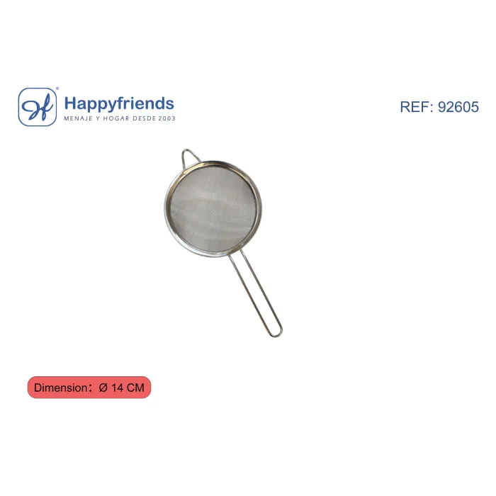 Colador de Acero Inoxidable - Happy Friend, 14 cm