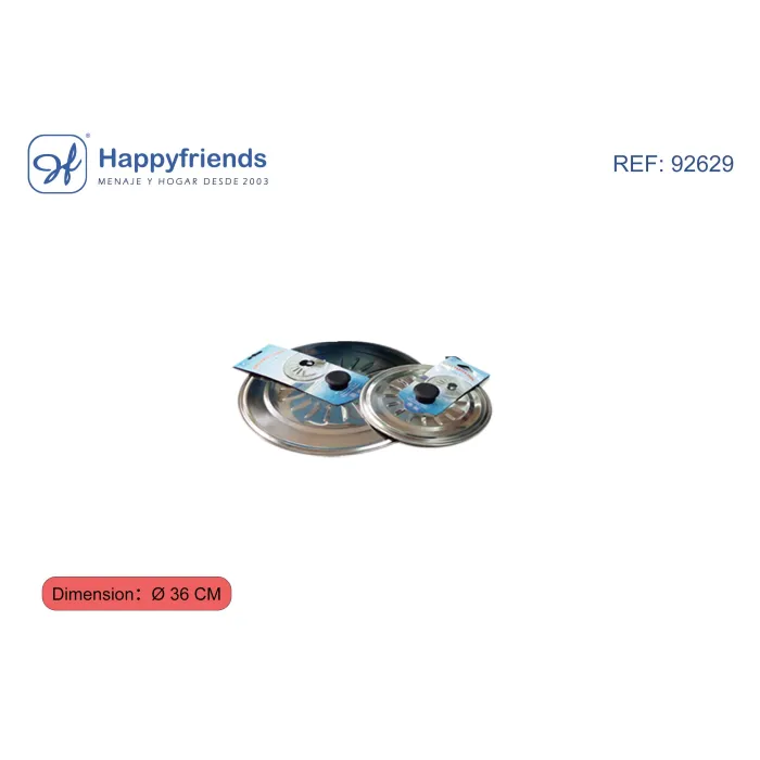 Tapa de Sartén de Acero Inoxidable - Happy Friend, Ø36 cm