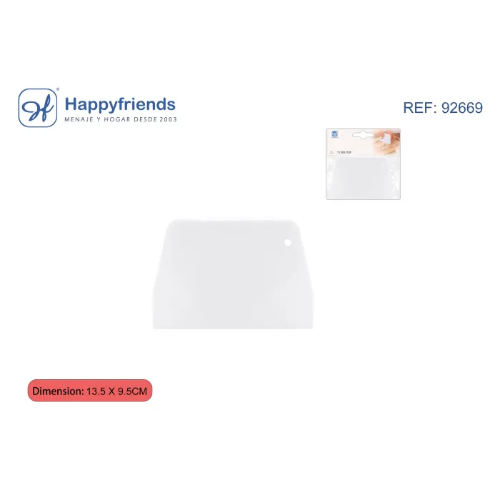 Rasqueta de Repostería de Plástico - Happy Friend, Liso