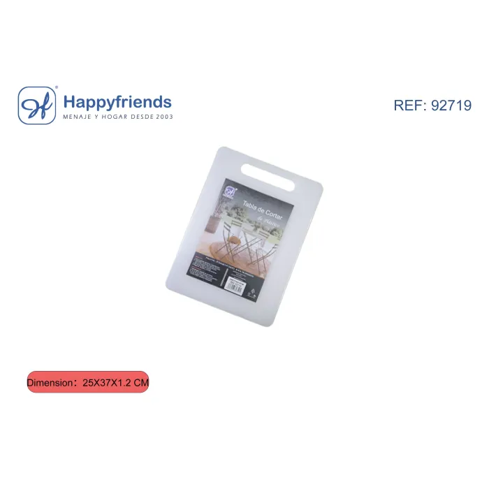 Tabla Multiusos de Plástico 12 mm de Grosor - Happy Friend, Ø25X37X1,2 cm