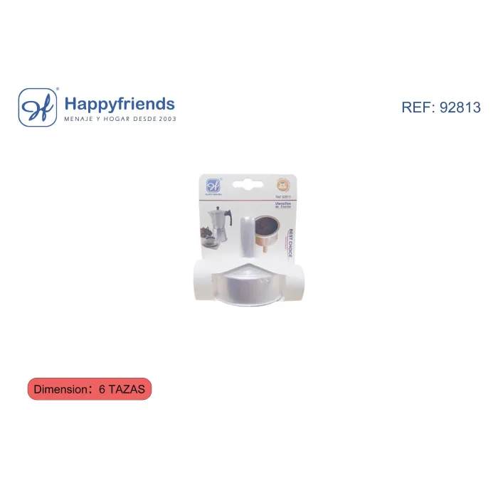 Embudo de Cafetera - Happy Friend, Con 6 tazas